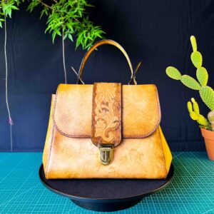 Fired Phoenix leather box bag-BLL08