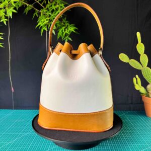 Lantern Drawstring Bucket Bag